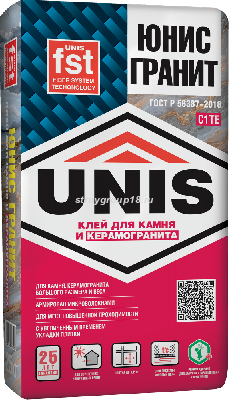 Клей UNIS плиточный ГРАНИТ 25кг